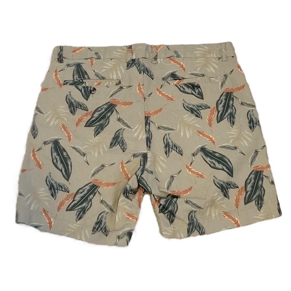 NWT Slate and Stone Khaki Leaf 7" Cotton Ross Short Men's Size 34 - Picture 3 of 12